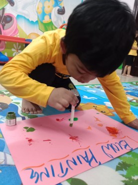 Blow painting