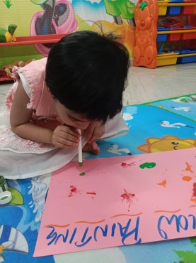 Blow painting