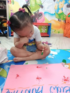 Blow painting