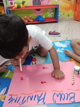 Blow painting