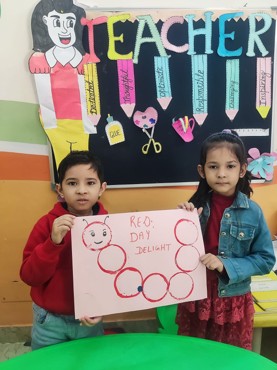 Red day delight celebration at udayan kidz sec-8
