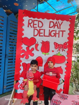 Red day delight celebration at udayan kidz sec-8