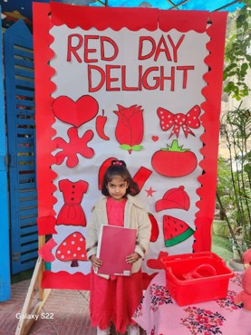Red day delight celebration at udayan kidz sec-8