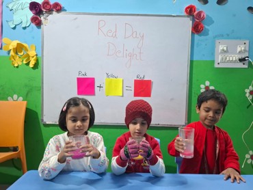 Red day delight celebration at udayan kidz sec-8
