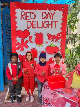 Red day delight celebration at udayan kidz sec-8