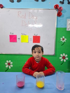 Red day delight celebration at udayan kidz sec-8
