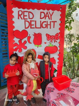 Red day delight celebration at udayan kidz sec-8
