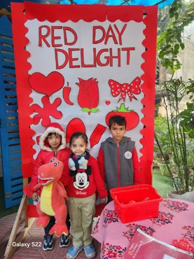 Red day delight celebration at udayan kidz sec-8
