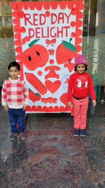 Celebrating Red Day At Gurugram Sector 108