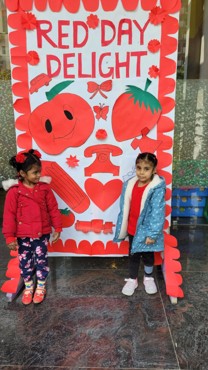 Celebrating Red Day At Gurugram Sector 108