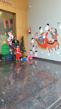 Celebrating Christmas Day at Gurugram Dector 108