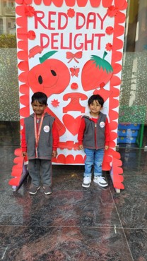 Celebrating Red Day At Gurugram Sector 108