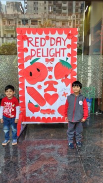 Celebrating Red Day At Gurugram Sector 108