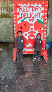 Celebrating Red Day At Gurugram Sector 108