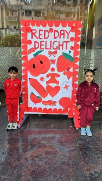 Celebrating Red Day At Gurugram Sector 108