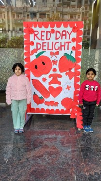 Celebrating Red Day At Gurugram Sector 108