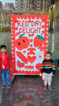 Celebrating Red Day At Gurugram Sector 108