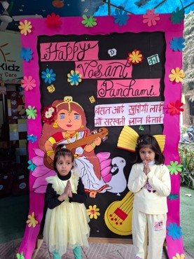 Vasant  panchami celebration at udayan kidz sec-8