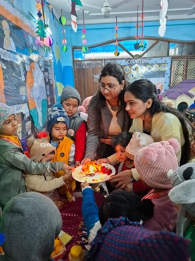 Vasant  panchami celebration at udayan kidz sec-8