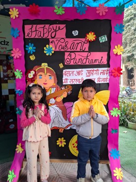 Vasant  panchami celebration at udayan kidz sec-8