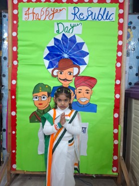 Happy Republic day celebration at udayan kidz  sec-8
