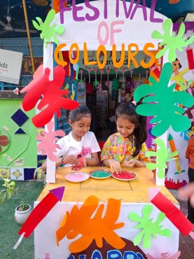 Holi celebration at udayan kidz sec-8