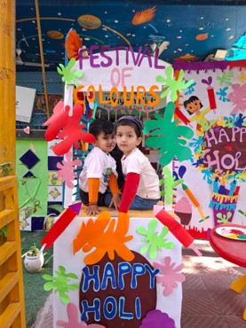 Holi celebration at udayan kidz sec-8