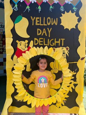 Yellow day delight celebration at udayan kidz sec-08
