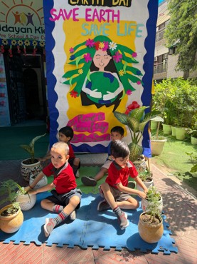 Earth day celebration at udayan kidz sec-08
