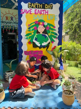 Earth day celebration at udayan kidz sec-08