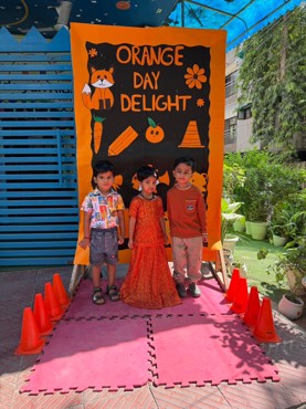 Orange day delight celebration at udayan kidz sec-08
