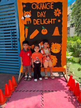Orange day delight celebration at udayan kidz sec-08